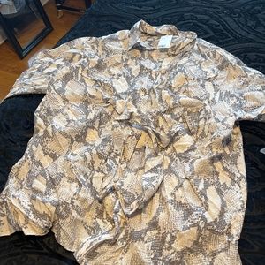 Snakeskin Shirt Dress